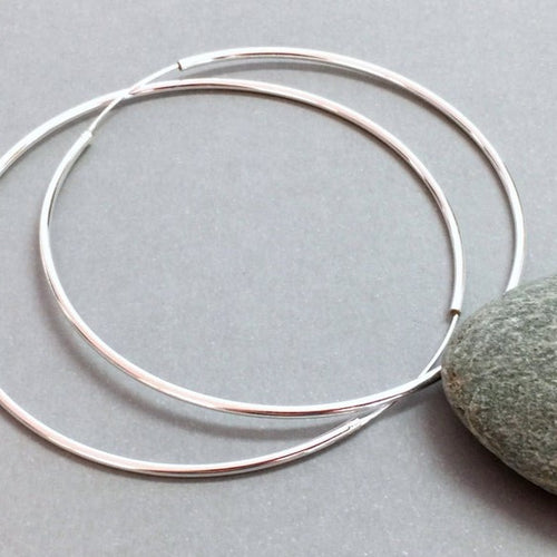 Silver Hoops L