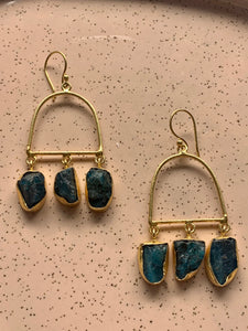 Mailbox Raw Gemstone Earrings