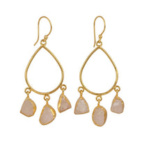 Load image into Gallery viewer, Pear Raw Gemstone Earrings