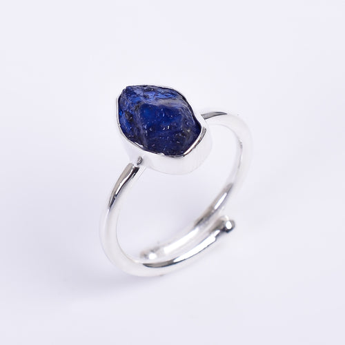 Blue Sapphire Sterling Silver Ring